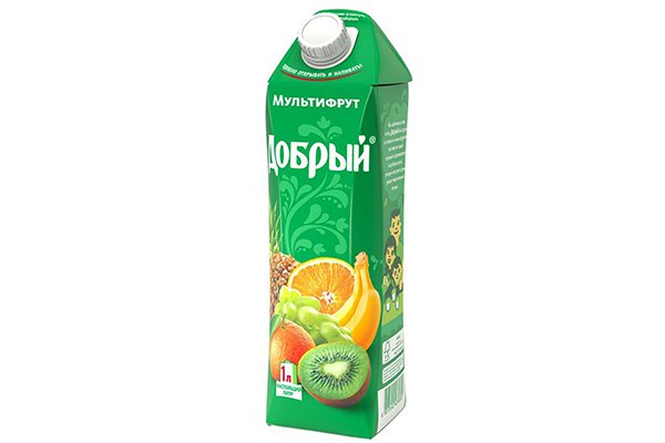 Заказать Сок добрый. Мультифрукт 1L Сок добрый. Мультифрукт 1L